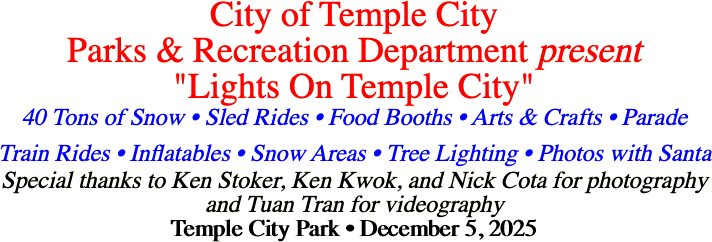 City of Temple City Parks &