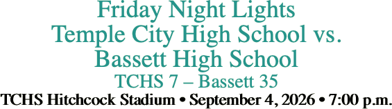 Friday Night Lights Temple City High