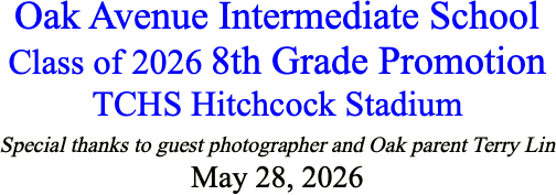 Oak Avenue Intermediate School Class of